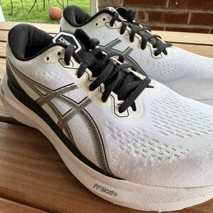 Asics Gel Kayano 30 Mens Running Shoes White Black 1011B805 Size 9.5 Stability